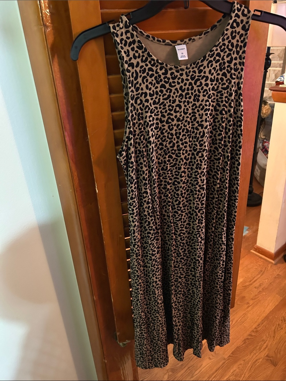 Old Navy Leopard Print Sleeveless Swing Dress - Tan & Black